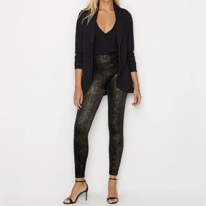 Spanx Velvet Black/Gold Leggings